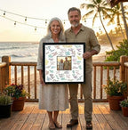 CountryArtHouse Signature Keepsake Frame - Heart Shaped Mat Window - Black Wood Genuine Hardwood 20x20 8x8 Photo - Light Gray Border Mat - Gel Pens Included for Guest Signing - Image 6