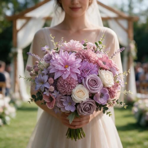 Mixed Artificial Flowers Box, Silk Roses, Peonies, Dahlias & Eucalyptus - Image 4