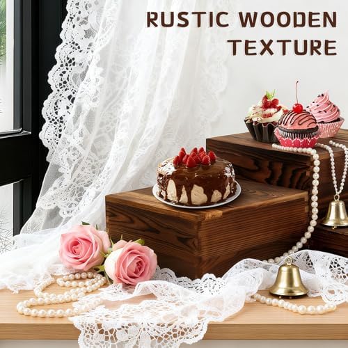 6 Pack Buffet Risers and Stands, Dessert Table Display Set with Mini Signs - Image 4