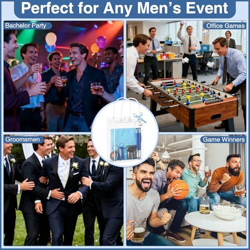 85Pcs Baby Shower Prizes for Men, 8 Sets Winner Gifts with Multi-Tool Pen, Screwdriver, Tape Measure, Bottle Opener, Keychain, Cleaning Cloth & Gift Bags for Winner Bachelor Party Favors (85) - Image 7