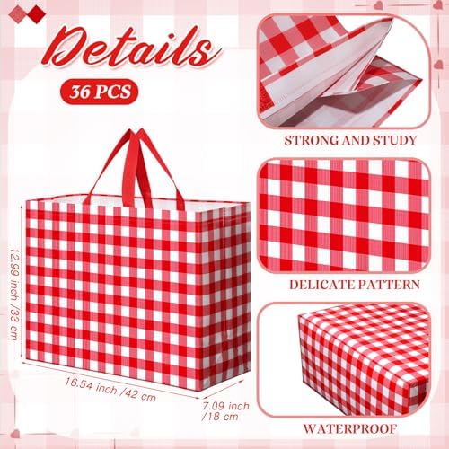 Landhoow Gift Bags Large Party Favors Reusable Tote Non Woven Candy Totes for Birthday Party Supplies(16.6" x 13" x 7.1") - Image 2