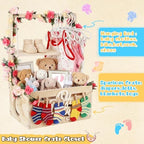 Wooden Baby Shower Crate Closet, 16.93In×11.82In×23.82In,Personalized Baby Gift Basket with Adjustable Handle, Unique Newborn Gift for Boys & Girls, Baptism,Birthday - Image 4