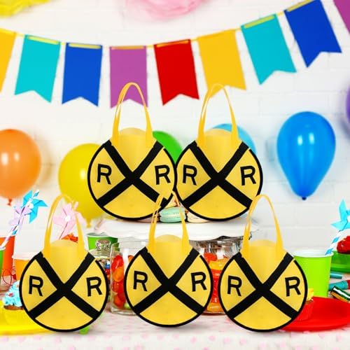 Tranqun 36 Pcs Train Party Favor Bags with Handle Non Woven - Image 6