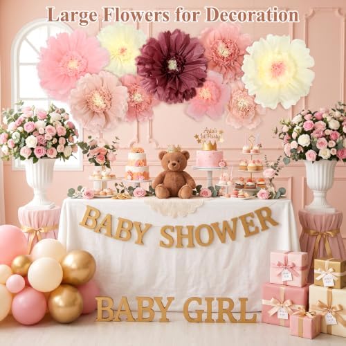 31.5''-23.6''-15.7'' Large Tissue Paper Flowers Giant Flowers Decorations - Image 2