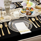 Supernal 350Pcs Clear Plastic Plates for Party, 50 Guests Wedding Party - Image 6