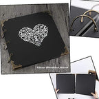 Photo Album DIY Scrapbook, 10x10 inch 50 Pages Double Sided, Vintage Hardcover Three-Ring Binder Picture Booth Albums with 6 Colors 408pcs Self Adhesive Photos Corners for Memory Keep (Black) - Image 2