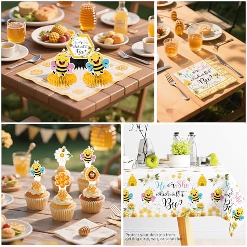 366PCS What Will Baby Bee Gender Reveal Decorations Serves 50 - Image 6
