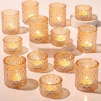 36 Pcs Assorted Gold Votive Candle Holders, Gold Tea Lights Candles Holders by TripodBird