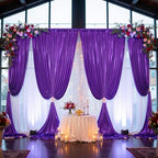 50x10ft Shimmer Purple Sequin Backdrop Curtain for Parties,Thick Wrinkle Free Glitter Backdrop Drapes Purple Photo Back Drop Curtains for Birthday Wedding Party Photography Background-10 Panels 5x10ft - Image 5