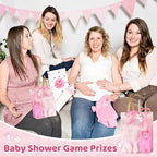 74Pcs Baby Shower Prizes for Game Winners Baby Shower Favors Gifts including Headband Hair Brush Jewelry Box with Gift Bag for Baby Shower Game Prizes Wedding Bridal Shower Favors (Pink) - Image 7