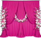 20x10ft Hot Pink Backdrop Curtain for Parties Fuchsia Wrinkle Free Fabric Backdrop Curtain Wedding Photo Backdrop Drapes for Birthday Party Baby Shower Photography Back Drop 4 Panels 5x10FT by Suppromo