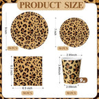 Funnymoom 250 Pcs Leopard Print Plates Napkins and Cups Serve 50 Guests - Image 2