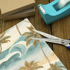 OTVEE 2 Rolls Birthday Wrapping Paper Roll - Tropical Palm Trees Beach Waves Design Gift Wrap Perfect for Weddings, Brides, Holidays, Baby Showers - 58 x 22.8 inches - Image 5