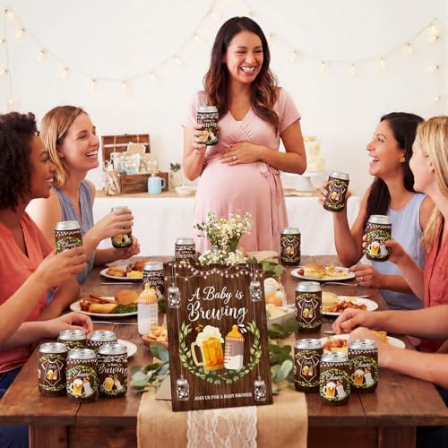 SiliFine 37 Pcs a Baby Is Brewing Diaper Can Coolers Baby Shower Favors - Image 5