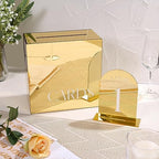 UNIQOOO Gold Mirror Arch Wedding Table Numbers with Stands 1-15, 5x7 Acrylic Display Signs and Holders, Pack of 15, Perfect for Centerpiece, Reception, Decoration, Party, Anniversary, Event - Image 5