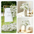 White Artificial Flowers 6 Bundles Silk Floral with Stems - Image 6