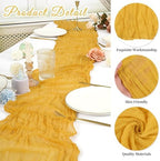 20 Pack Cheesecloth Table Runner 17 x 108 Inch, Gold - Image 3