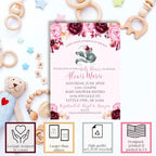 Amanda Creation Custom Baby Shower Invites Skunk Girl Baby Shower Invitations 20 5x7 Custom Personalized Invites With Envelopes - Image 2