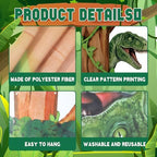 Haull 7 Pcs Dinosaur Party Decorations Set Dino Door Porch Banners Green Foil Fringe Curtains Rug Dino Photo Booth Backdrop for Jungle Safari Dinosaur Park Entryway Decor Birthday Party Supplies - Image 4