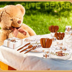 Dandat 350 Pcs Baby Shower Set, Bear, Brown - Image 6