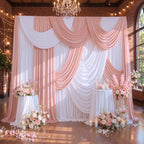 50×10 White Backdrop Curtain for Wedding Party Decoration Wrinkle Free - Image 4