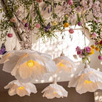 15.7 Inch Peony Lanterns with LED Lights, 6 Pack Hanging Flower Decor - Image 5