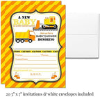 Amanda Creation Baby Under Construction Baby Shower Bundle, Party Supplies for 20 with Invitations, Games, Favor Stickers, Candy & Water Bottle Labels - Image 4