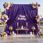 10x10FT Purple Sequin Backdrop Curtain for Party - 2 Panels 5x10FT Wrinkle-Free Shimmer Drapes for Birthday, Wedding, Christmas, Decorations & Photography - Image 3