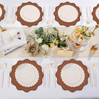 100 Pcs Brown Cardstock Paper Placemats, Disposable Waterproof Place Mats - Image 5