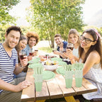 350 Pcs Sage Green Paper Plates and Napkins Disposable Tableware Serve 50 - Image 6