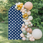 4th of Arch Backdrop Cover 7.2 FT, July Patriotic Independence Day USA Flag Star Blue Wedding Arch Cover Stretchy Backdrop Stands Covers for Birthday Party Ceremony Banquet Decor by Unknown