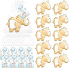 Vesici 90 Pcs Elephant Bottle Opener Party Favors, Gold with Thank You Tags by Vesici