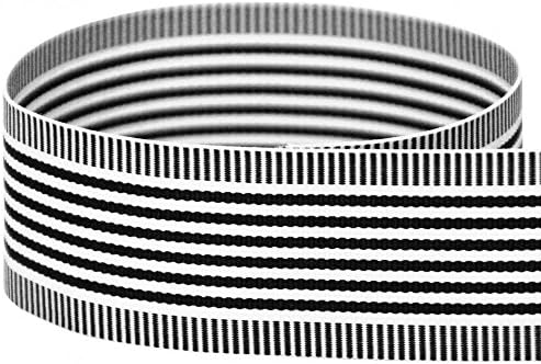 USA | American Made 1-1/2" Black Vertigo Striped Grosgrain Ribbon - 50 Yards by TheRibbonFactory%C2%AE