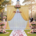 20x10ft Shimmer Silver Sequin Backdrop Curtain for Parties-4 Panels 5x10ft Thick Wrinkle Free Glitter Coloful Backdrop Drapes Photo Back Drop Curtains for Wedding Birthday Photography Background Cloth by LeegleriTableSkirt