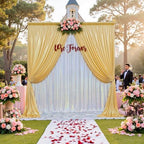 20x10ft Shimmer Silver Sequin Backdrop Curtain for Parties-4 Panels 5x10ft Thick Wrinkle Free Glitter Coloful Backdrop Drapes Photo Back Drop Curtains for Wedding Birthday Photography Background Cloth by LeegleriTableSkirt