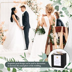Affrolling 50 Pcs Wedding Favor Boxes, Square Flower Gift Box Party, Black - Image 5