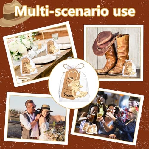 50Set Cowboy Boot Bottle Opener Keychains Baby Shower Return Favors for Guests, Western Bottle Opener Souvenirs for Wedding Birthday Quinceanera Party Favors (Gold 50pcs) - Image 4