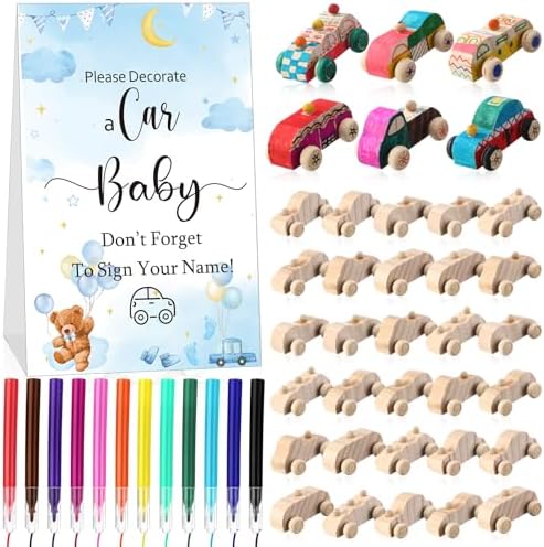 WinnerWhy Baby Shower Games Decorate a Car Craft Kit, Blue Bear by WinnerWhy