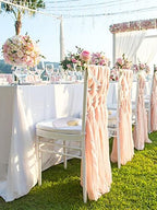 Cosweet 60 Set Wedding Hand Fans with Thank You Tags, Organza Bags - Image 7