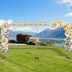 10x20ft Backdrop Stand Pipe Kit, Heavy Duty Adjustable Curtain Frame Professional Background Support Telescopic Wall Shelf Photo Stand Kits for Wedding Party Celebration Photography,Silver - Image 2