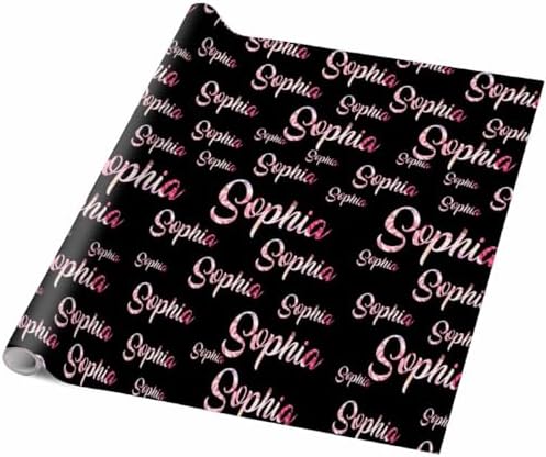 AOFUN Custom Name Text Christmas Wrapping Supplies for Boys Girls Men Women Designer Wrapping Paper Birthday Wrapping Happy Anniversary Wrapping Paper 3 Rolls 58" x 23" - Image 5