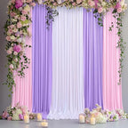 15×10 FT Pink Purple White Backdrop Curtains for Princess Birthday Parties, 6 Panels 2.5×10ft Wrinkle Free Soft Polyester Photo Backdrop Drapes for Girls Themed Party Baby Shower Background - Image 7