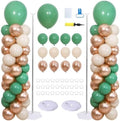 2‑Set Sage Green Champagne Sand White Balloon Column Kit for Baby Shower by KINNOGOLDLEAF