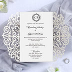 ponatia 25PCS Laser Cut Invitation Pocket with Envelopes - Image 5