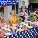 Funnymoom 218 Pcs Patriotic American Flag Party Decorations Plates Serve 24 - Image 5