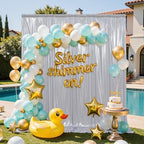10x10FT Silver Sequin Backdrop Curtain for Party - 2 Panels 5x10FT Wrinkle-Free Shimmer Drapes for Birthday, Wedding, Christmas, Decorations & Photography - Image 3