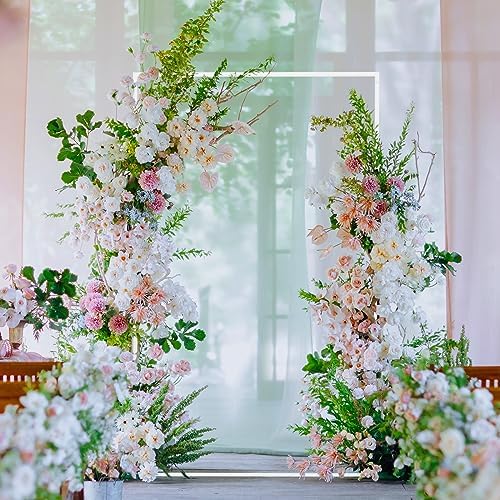 Fomcet White Square Backdrop Stand 6.6x4ft Metal Square Arch Stand - Image 5