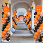 2 Sets Adjustable Balloon Column Stand Kit with Bases（ Orange and Black） - Image 5