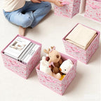 6 Pcs Pink Western Cube Storage Bins 12.5 Inch Cowgirl Storage Basket with Handle, Preppy Girls Organizer Basket, Collapsible Fabric Box for Classroom Bedrooms Office Home Decoration (Pink western) - Image 6