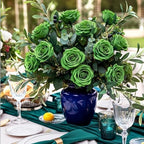 Auihiay 60PCS Green Roses Artificial Flowers, Fake Roses - Image 4